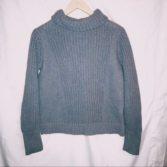 Banana Republic Tops - BANANA REPUBLIC BABY BLUE KNIT TURTLECK SWEATER